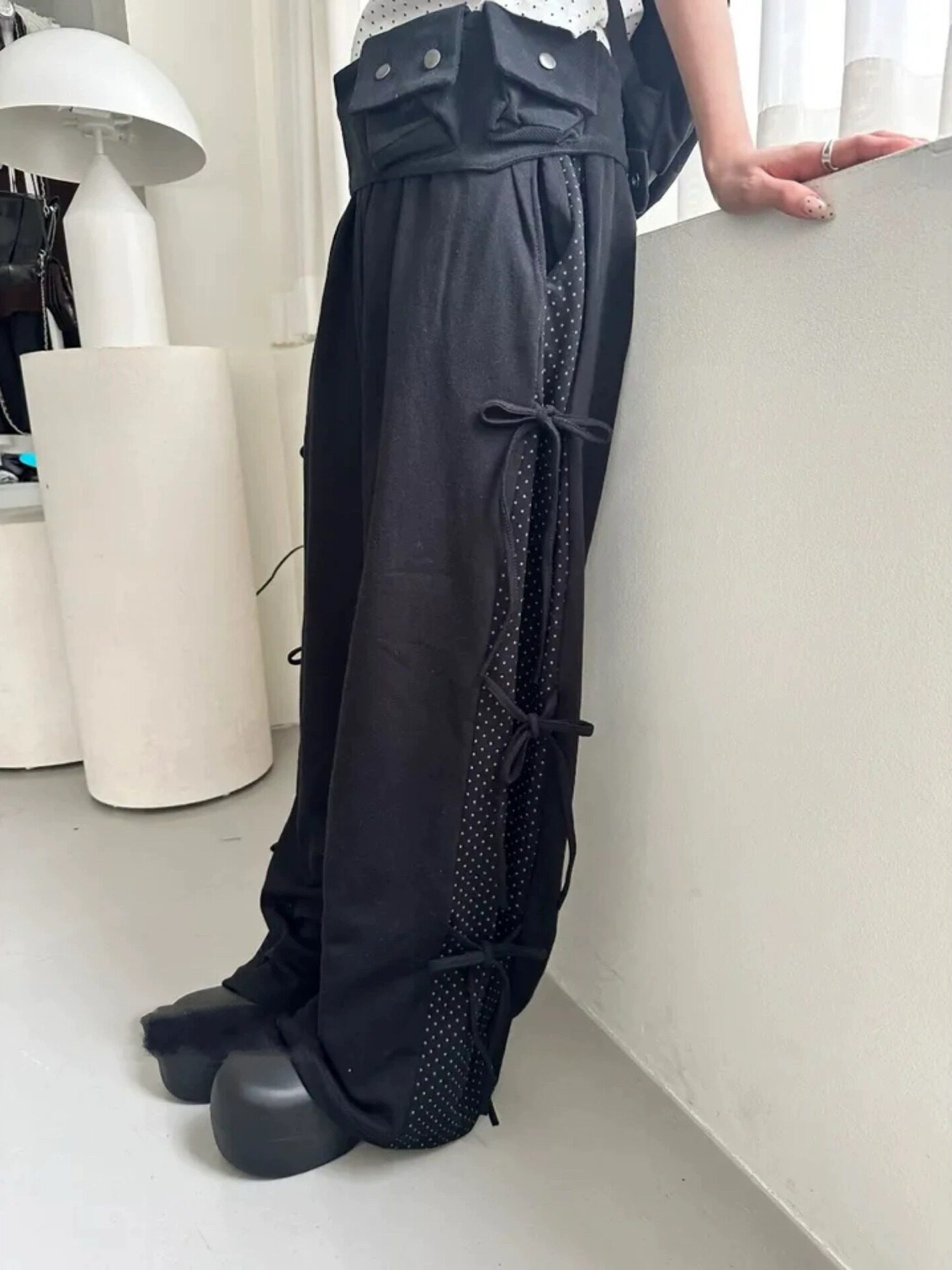 Autumn Winter Polka Dot Splice - Korean Pants Lifestyle review and price